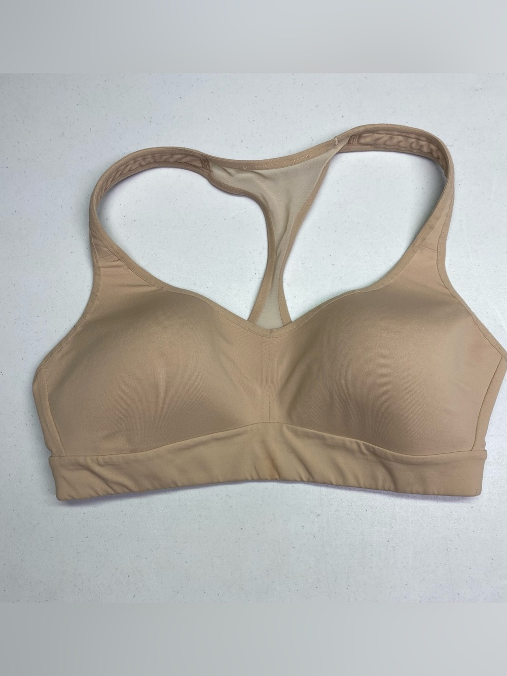 Lululemon Energy Bra Medium Support Nude Mesh Racerback *No Size Tag *P1013